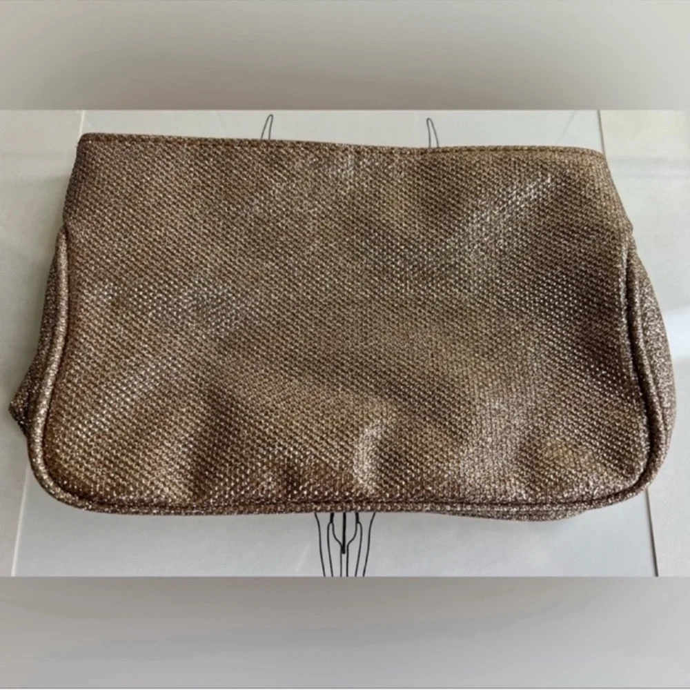 Gold Shimmer / Glitter Makeup Bag / Case NWOT